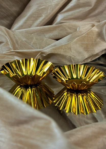 Floral Mithaas : Gold plated Urlis - Set Of 10