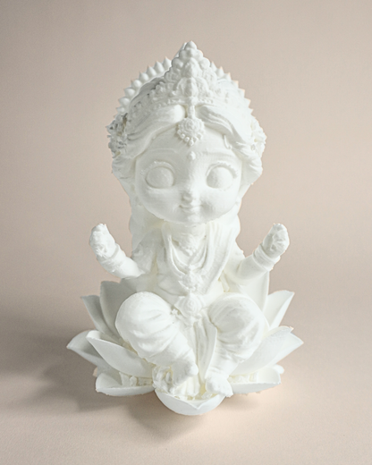 5-Inch 3D Printed Goddess Laxmi with Coins Statue