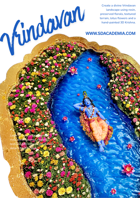 Vrindavan 3D Resin Wall Art DIY Kit - Set Of 4
