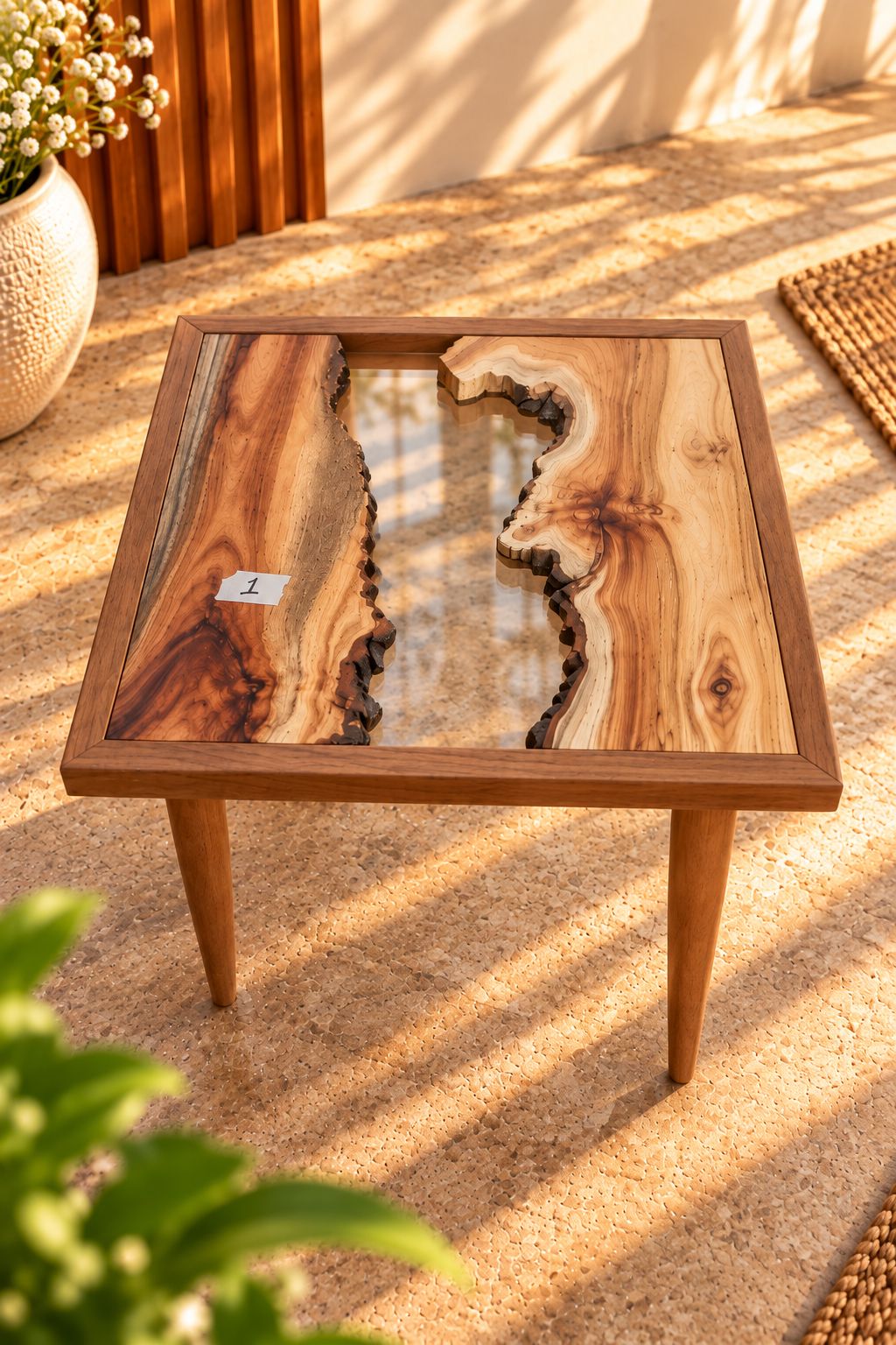 17x17" Wood River Table Base with Legs [Style 1]