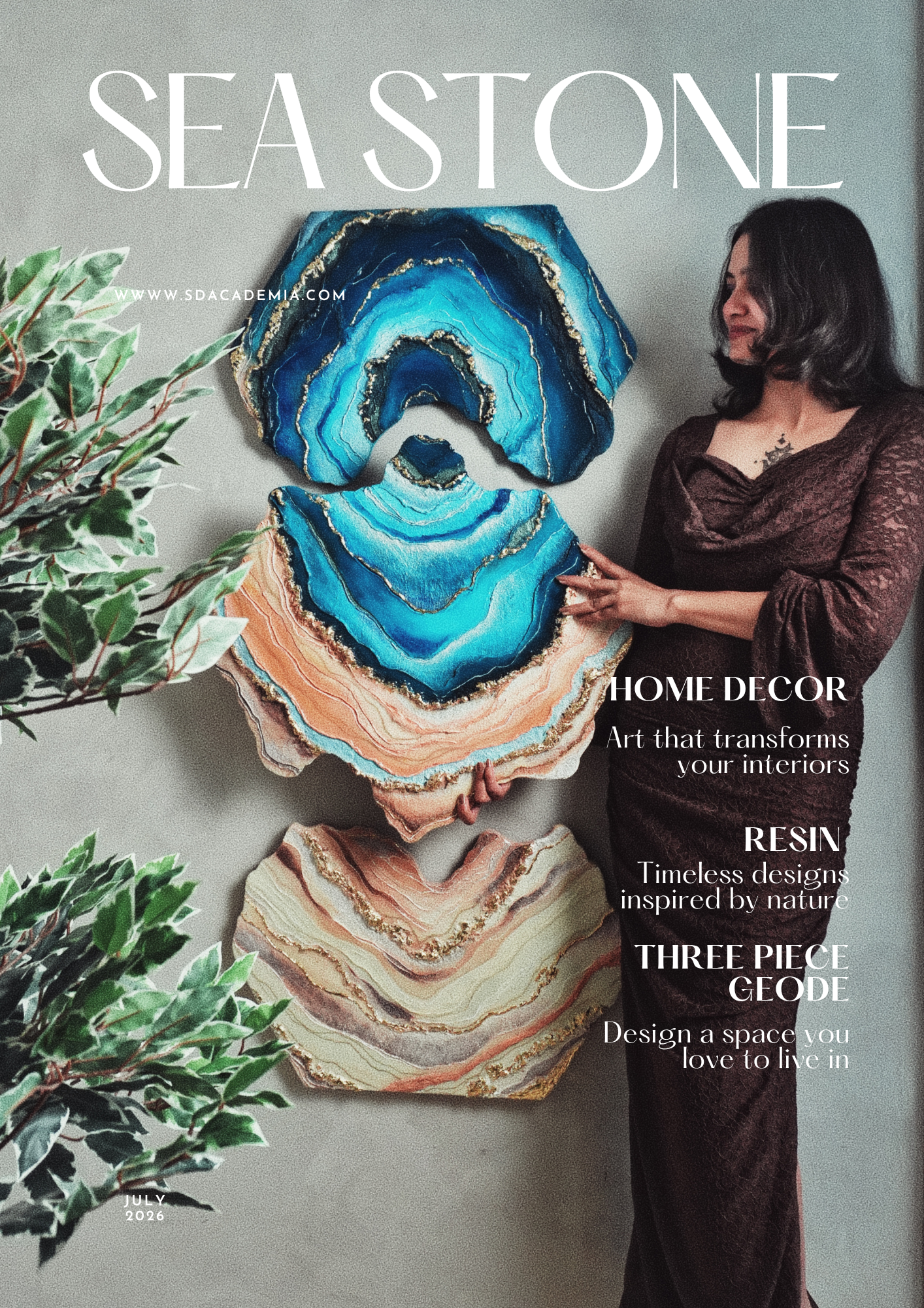 Sea Stone Resin Geode