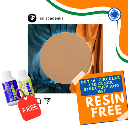 Circular LED Clock Structure 16 Inches diameter + 2:1 Resin Hardner- 300gm