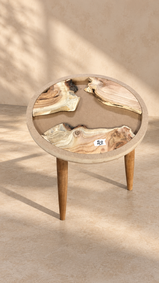 16" Framed Round River Table with Wooden Legs [Style 20]