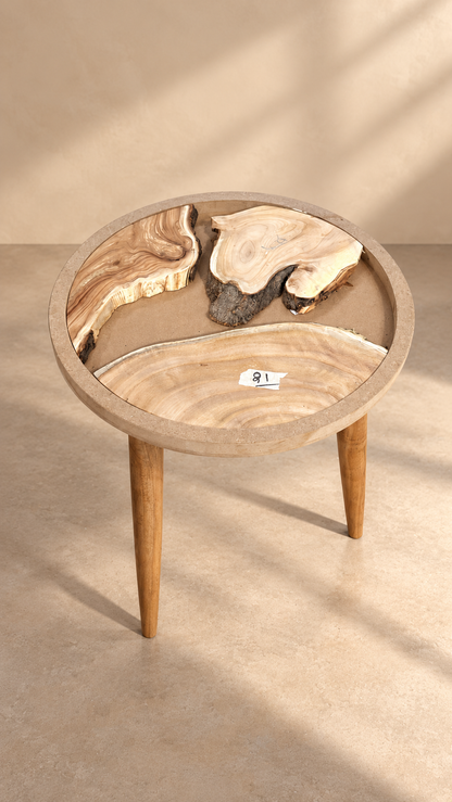 16" Framed Round River Table with Wooden Legs [Style 21]