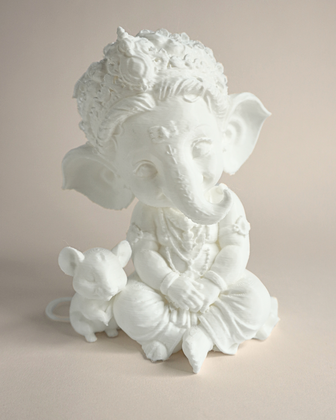 5" Adorable Ganesh Statue with Mouse