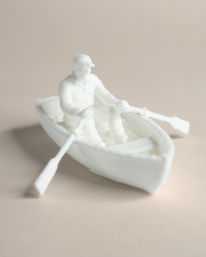 3 Inches 3D Printed Boat with Boatman (Set Of 5)