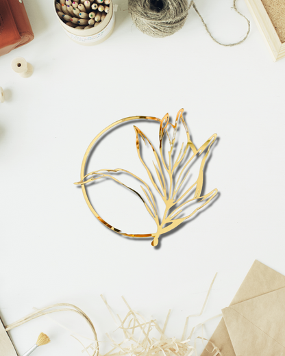 Decorative Leaf Ring Acrylic Cut Out
