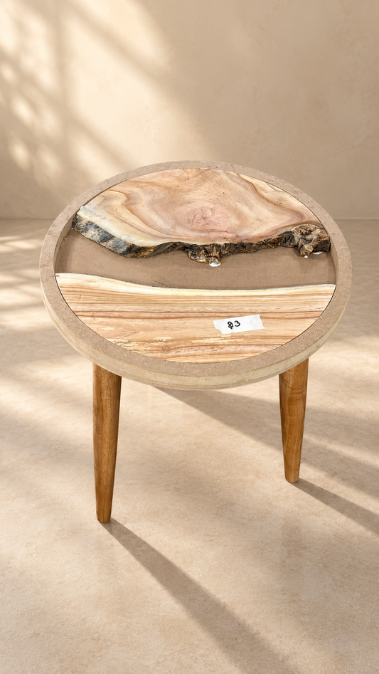 16" Framed Round River Table with Wooden Legs [Style 23]