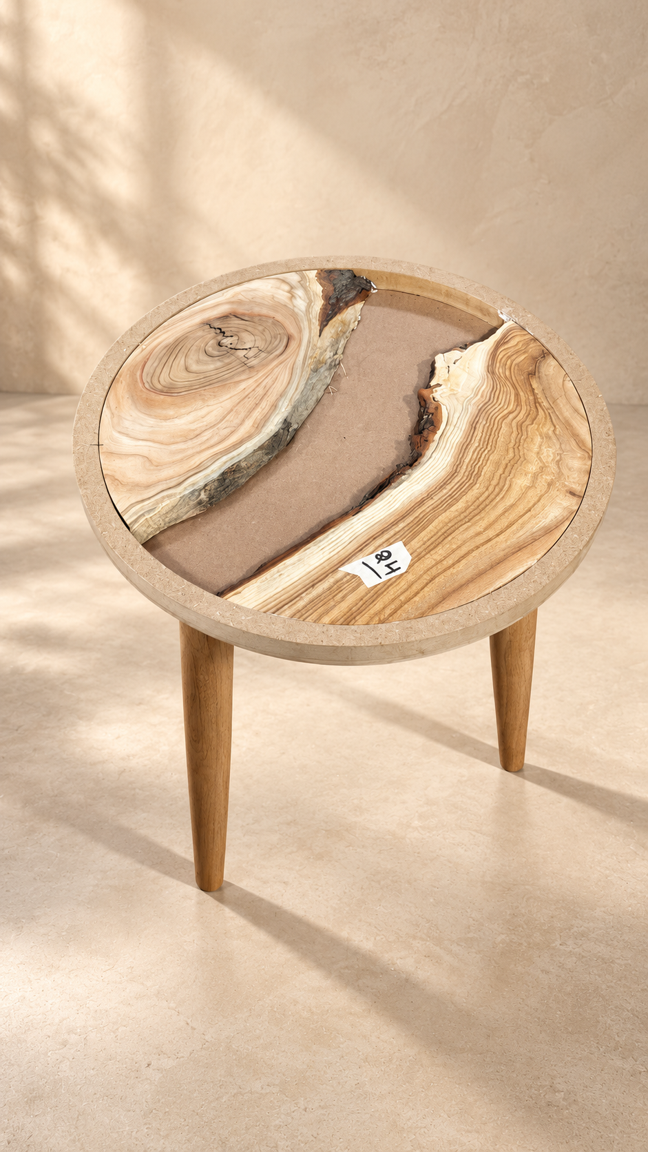 16" Framed Round River Table with Wooden Legs [Style 24]