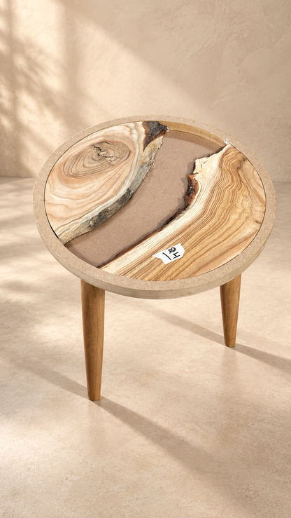16" Framed Round River Table with Wooden Legs [Style 24]
