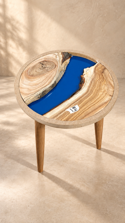 16" Framed Round River Table with Wooden Legs [Style 24]