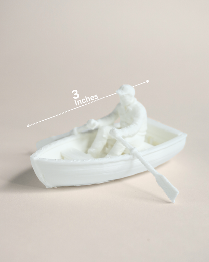 3 Inches 3D Printed Boat with Boatman (Set Of 5)