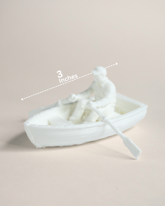 3 Inches 3D Printed Boat with Boatman (Set Of 5)