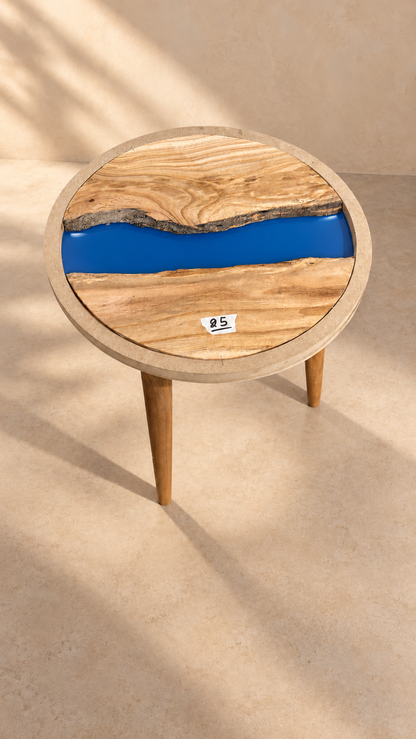 16" Framed Round River Table with Wooden Legs [Style 25]