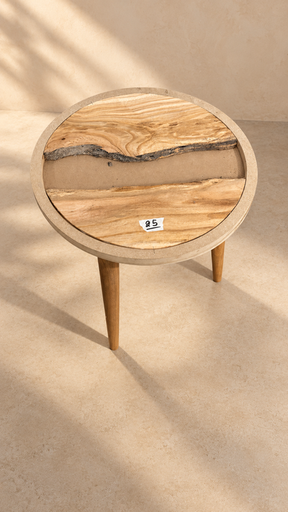 16" Framed Round River Table with Wooden Legs [Style 25]