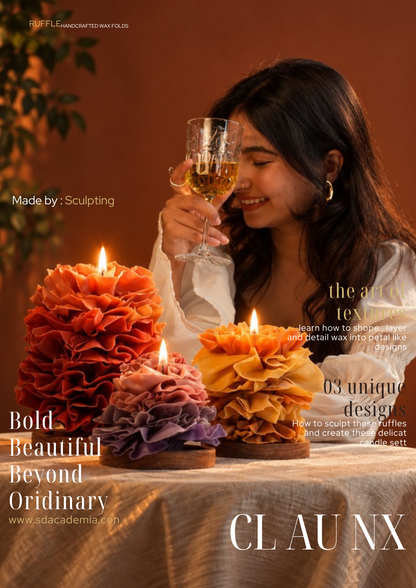 Ruffle Candle Making DIY Kit - Sculpting Beeswax & Mould Set