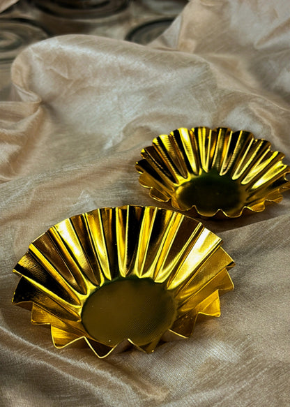 Floral Mithaas : Gold plated Urlis - Set Of 10