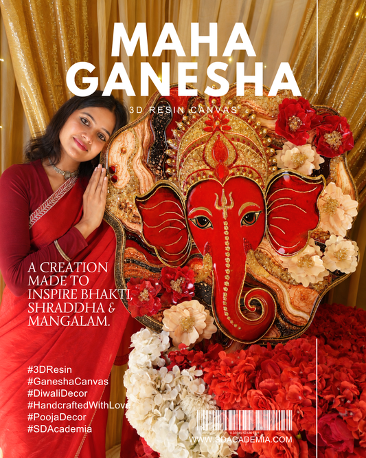 Maha Ganesha (3D Resin Canvas)