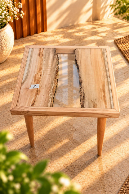 17x17" Wood River Table Base with Legs [Style 2]