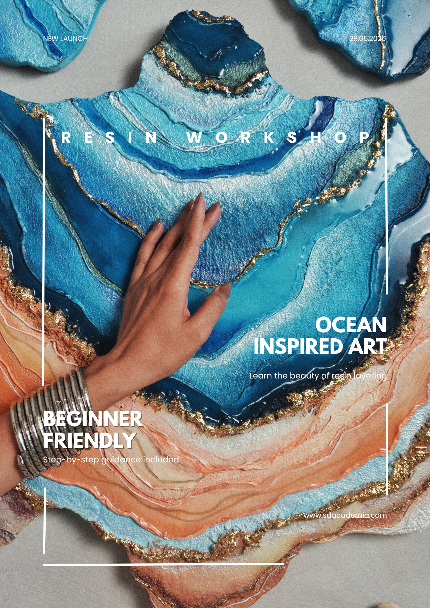 Sea Stone Resin Geode