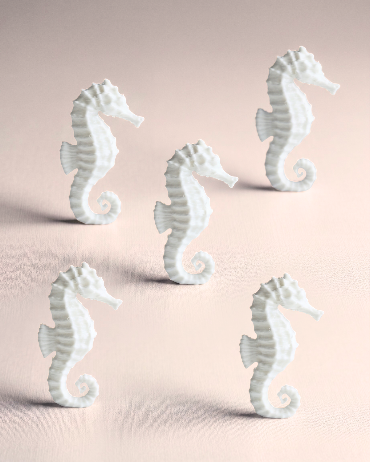 3D Printed Sea Horse Figurine (Set Of 5)