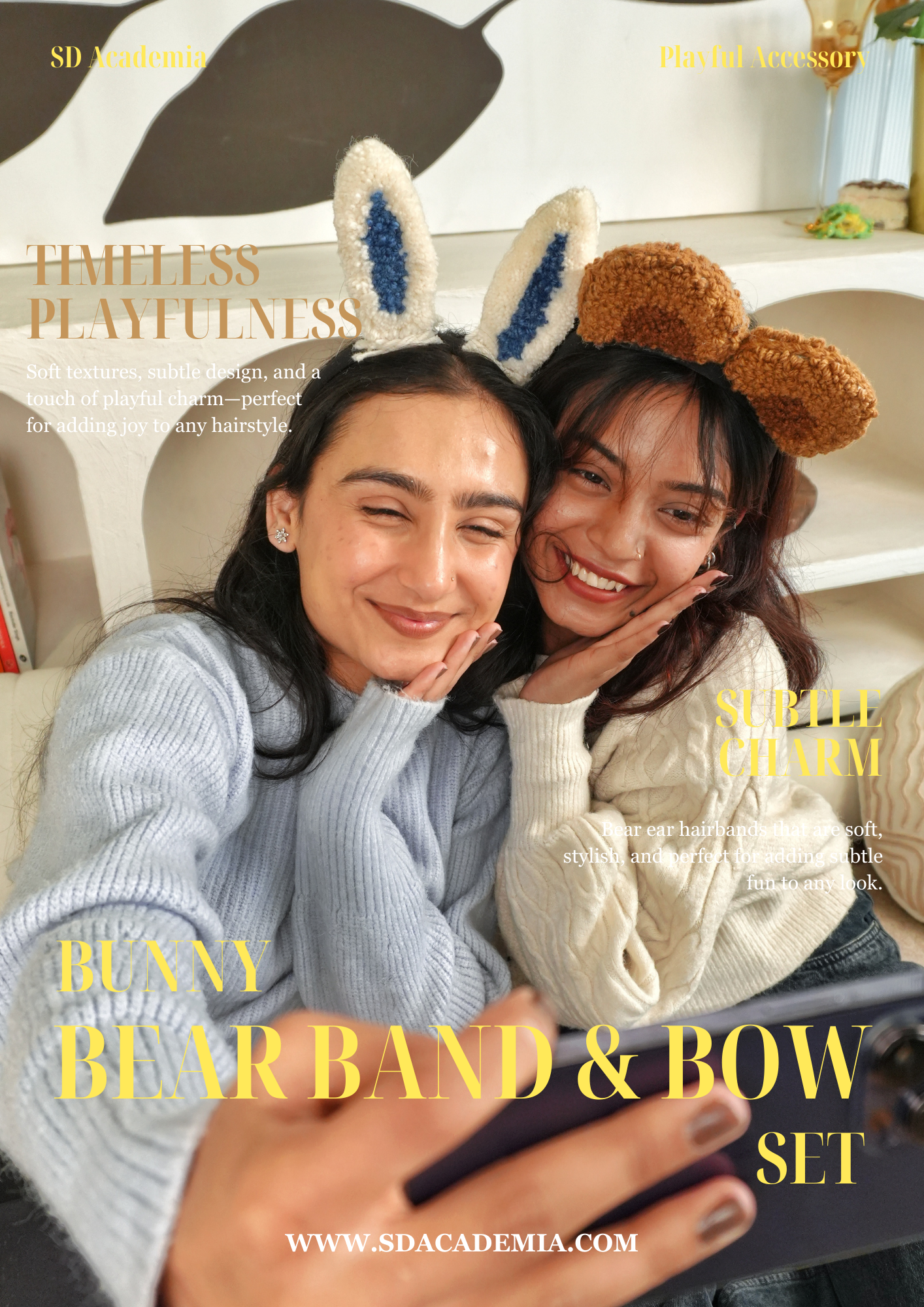 Bunny Bear Band & Bow Set