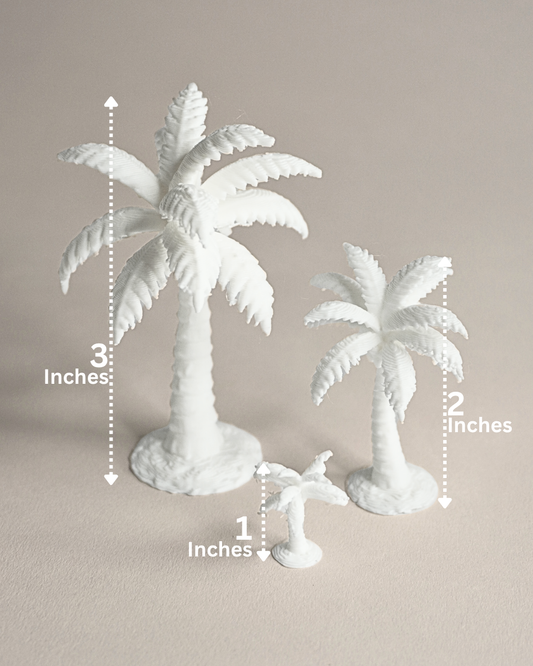 3D Printed Coconut Tree Figurine (Set Of 5)