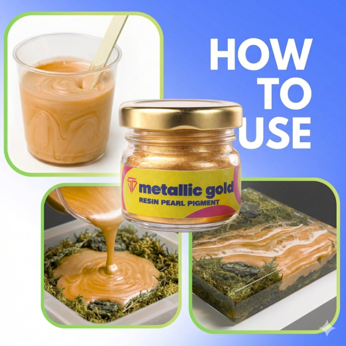 Metallic Gold Pearl Pigment