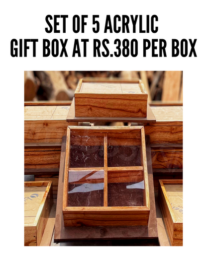SET OF 5 WOODEN GIFT BOX