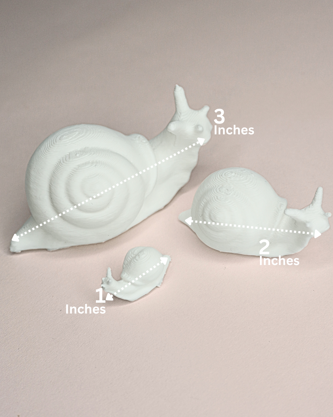 3D Printed Snail Figurine (Set Of 5)