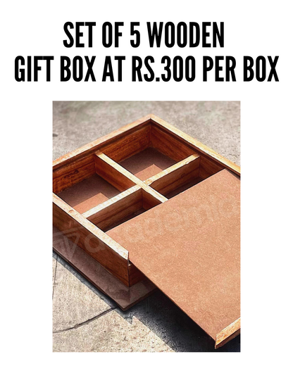 SET OF 5 WOODEN GIFT BOX