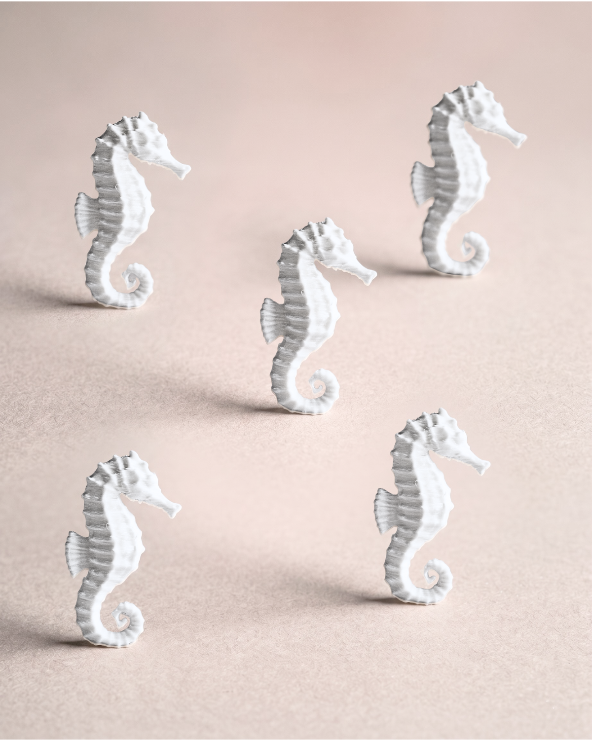 3D Printed Sea Horse Figurine (Set Of 5)