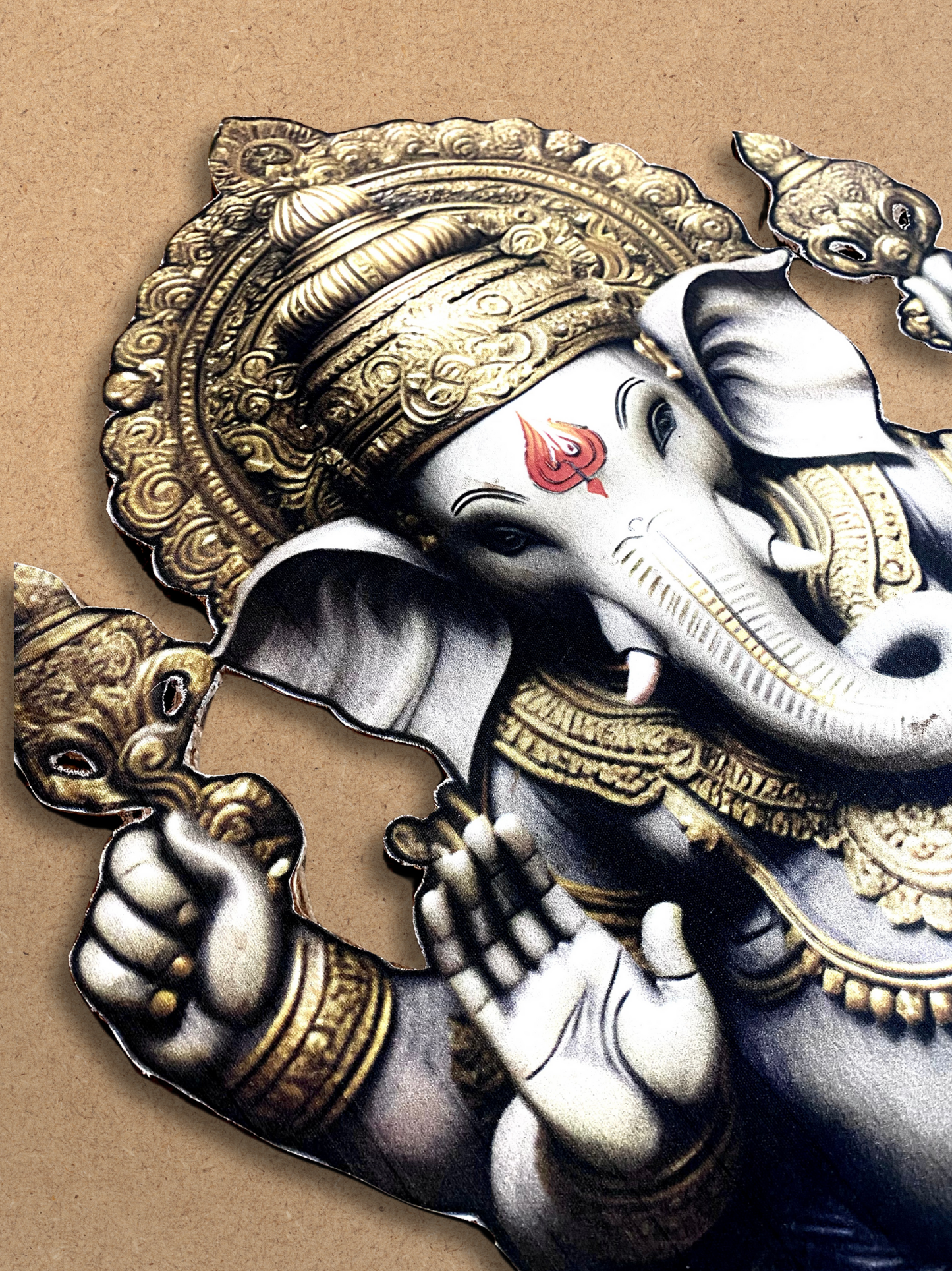 DIWALI COMBO 4 (SET OF 5 MDF 3D Ganesha Canvas Structures)