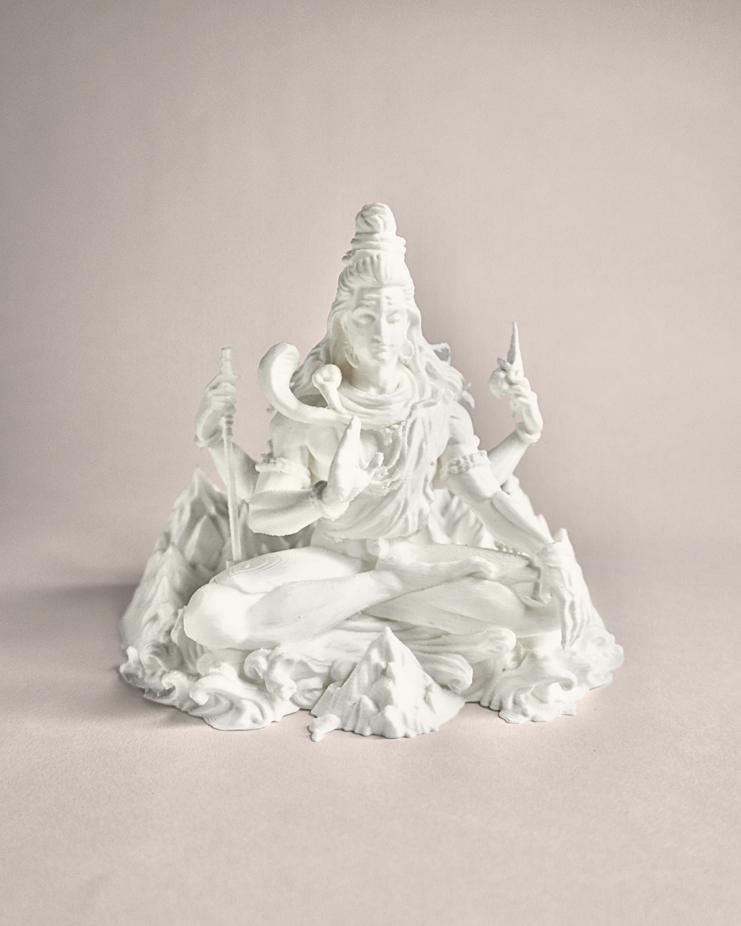 5-Inch Meditating Lord Shiva Idol on Mount Kailash