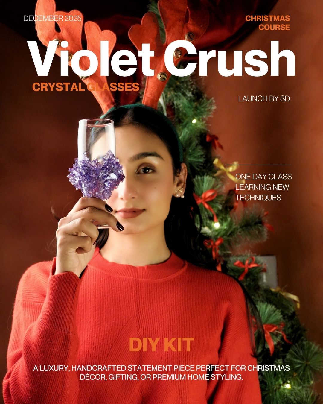 Violet Crush Crystal Glass Kit (Set of 4 Glasses)