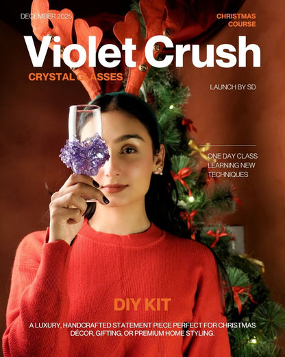 Violet Crush Crystal Glass Kit (Set of 4 Glasses)