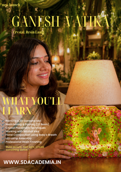 Ganesh Vatika - Crystal Resin Lamp DIY KIT