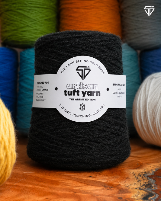 Charcoal Black - 4 Ply Yarn