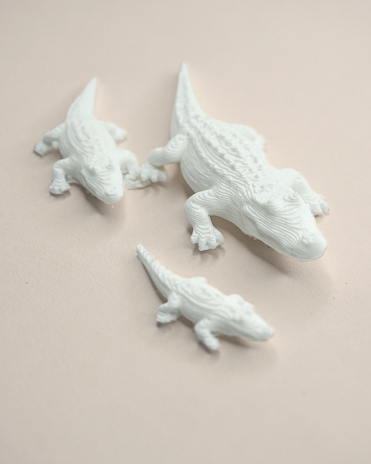 3D Printed Crocodile Figurine (Set Of 5)