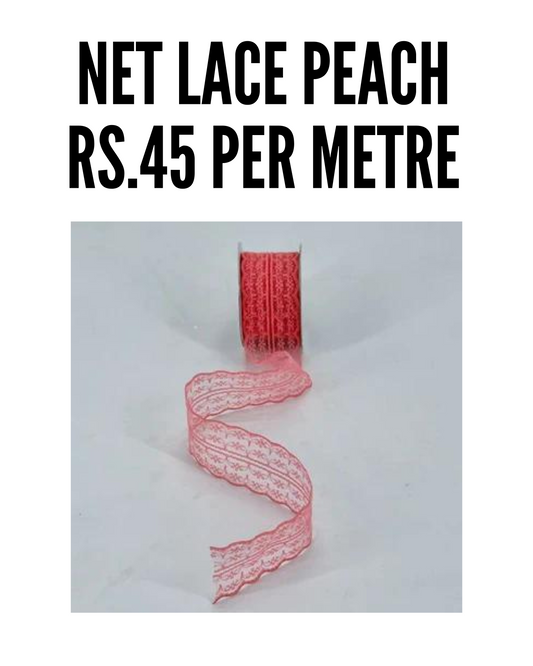 Net Lace Peach - 5 metre