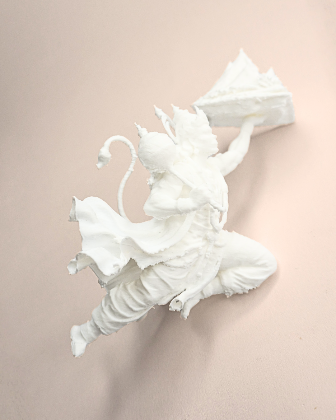 5-Inch 3D Printed Hanuman Ji Lifting Sanjeevani Mountain