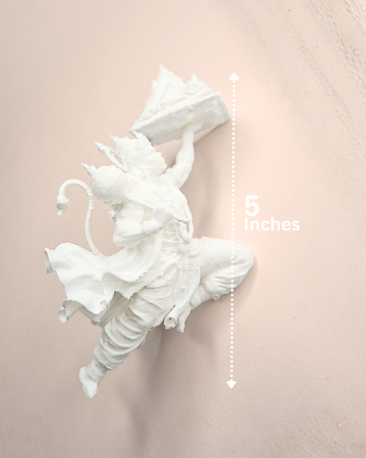 5-Inch 3D Printed Hanuman Ji Lifting Sanjeevani Mountain