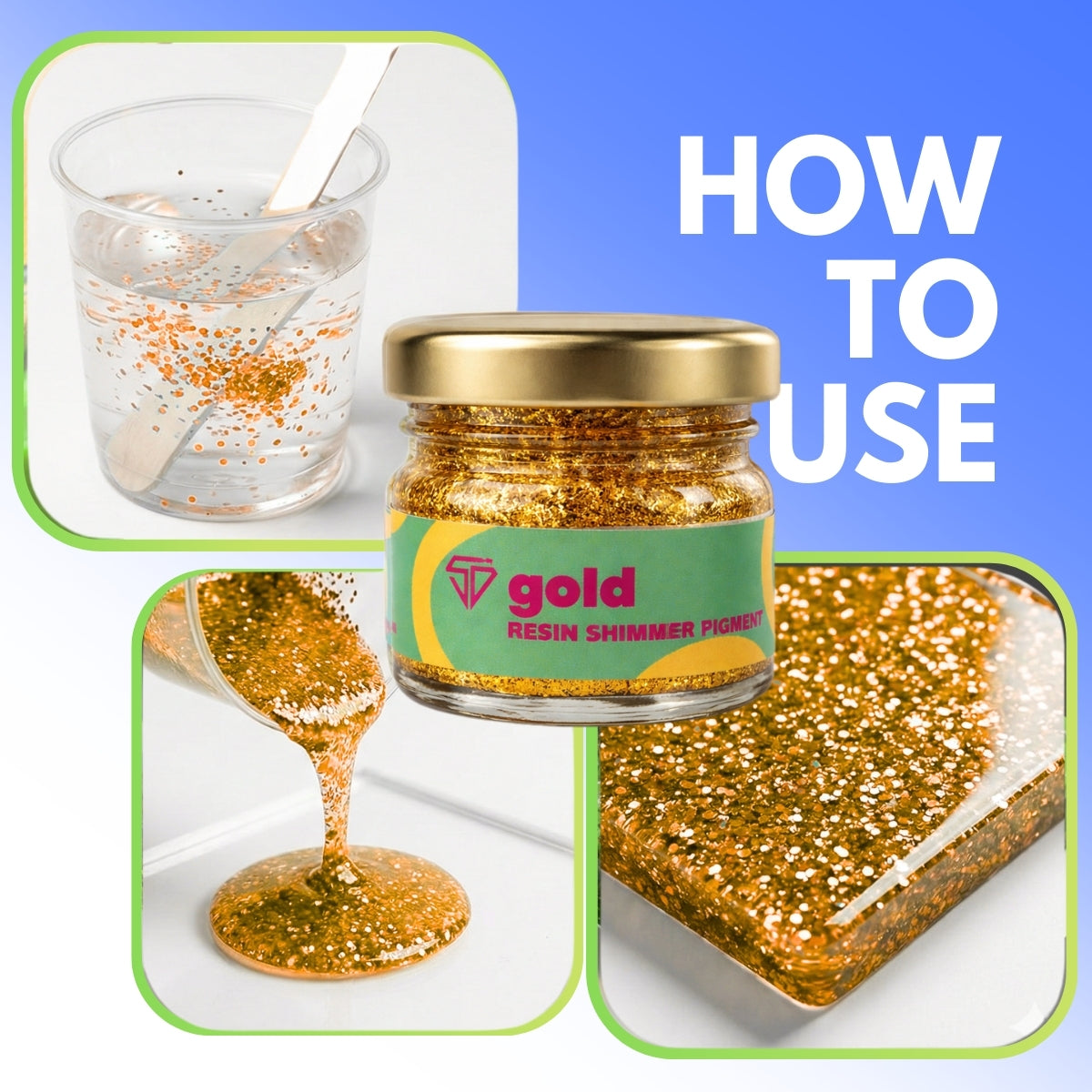 Gold shimmer Pigment