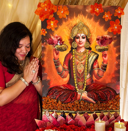 DIY LAXMI MAA MIX MEDIA CANVAS KIT