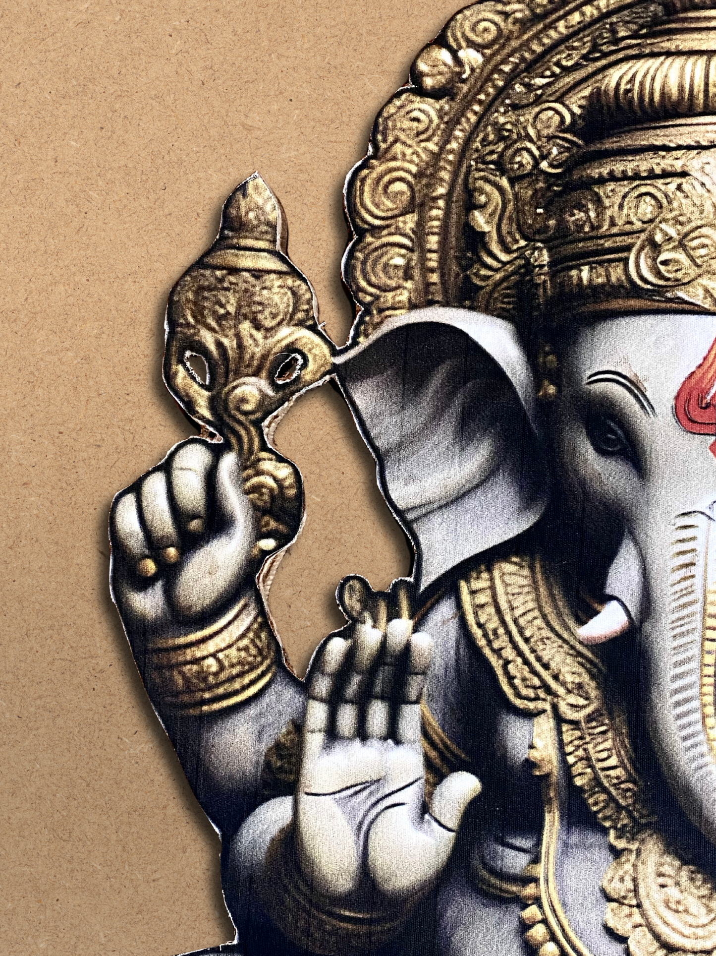 DIWALI COMBO 4 (SET OF 5 MDF 3D Ganesha Canvas Structures)
