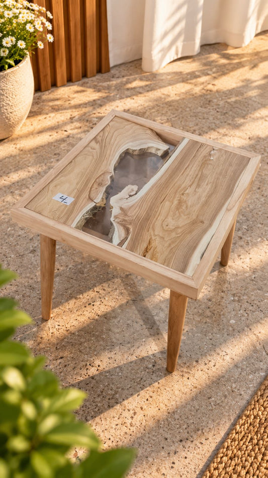 17x17" Wood River Table Base with Legs [Style 4]