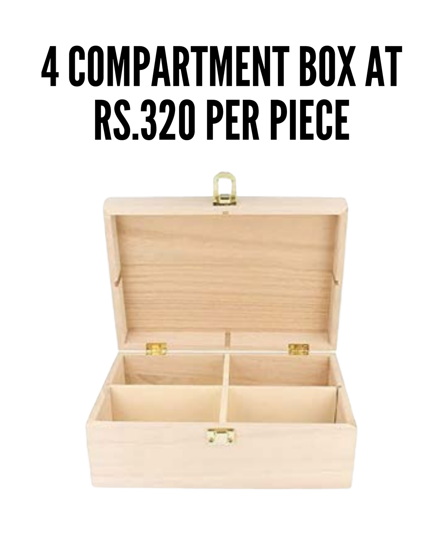 4 Compartment box- SET OF 5