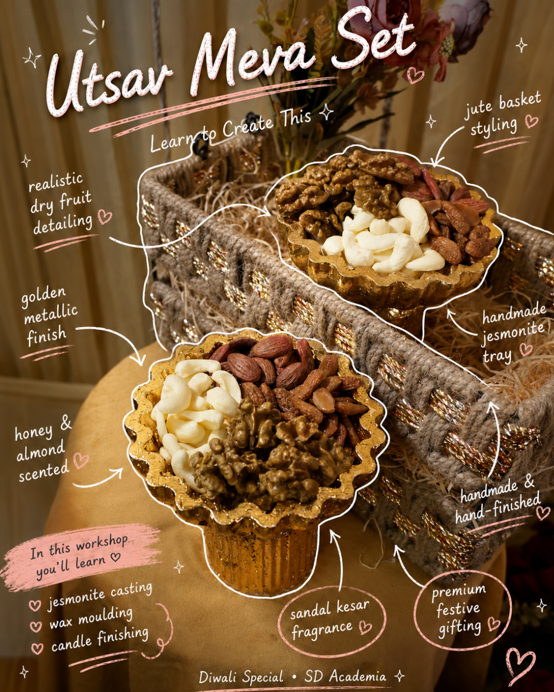 Utsav Meva (Dry Fruits Candle Set)