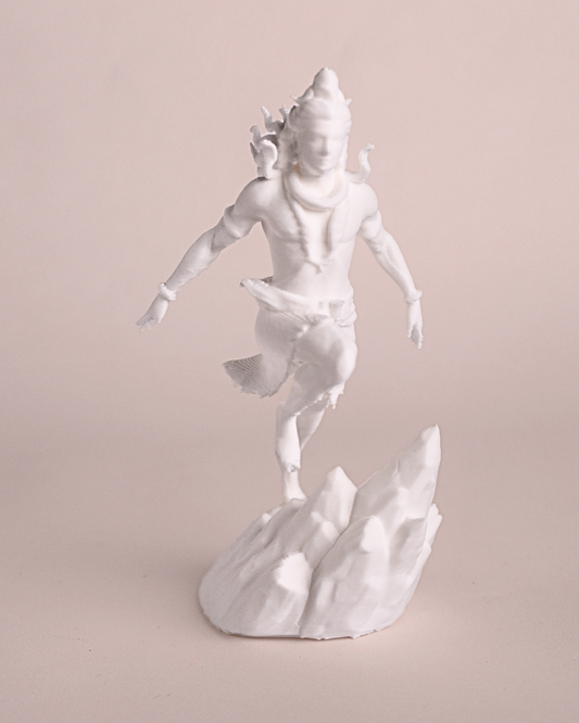 5-Inch 3D Printed Lord Shiva Standing on Mountain Idol