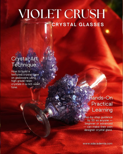 Violet Crush Crystal Glass Kit (Set of 4 Glasses)
